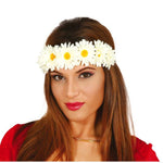 White Daisy Flower Tiara / Headband