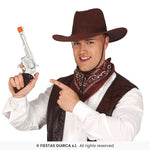Silver Cowboy Gun 32cms