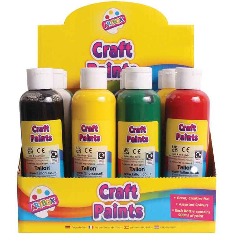 Craft Paints Assorted Colours - 200ml