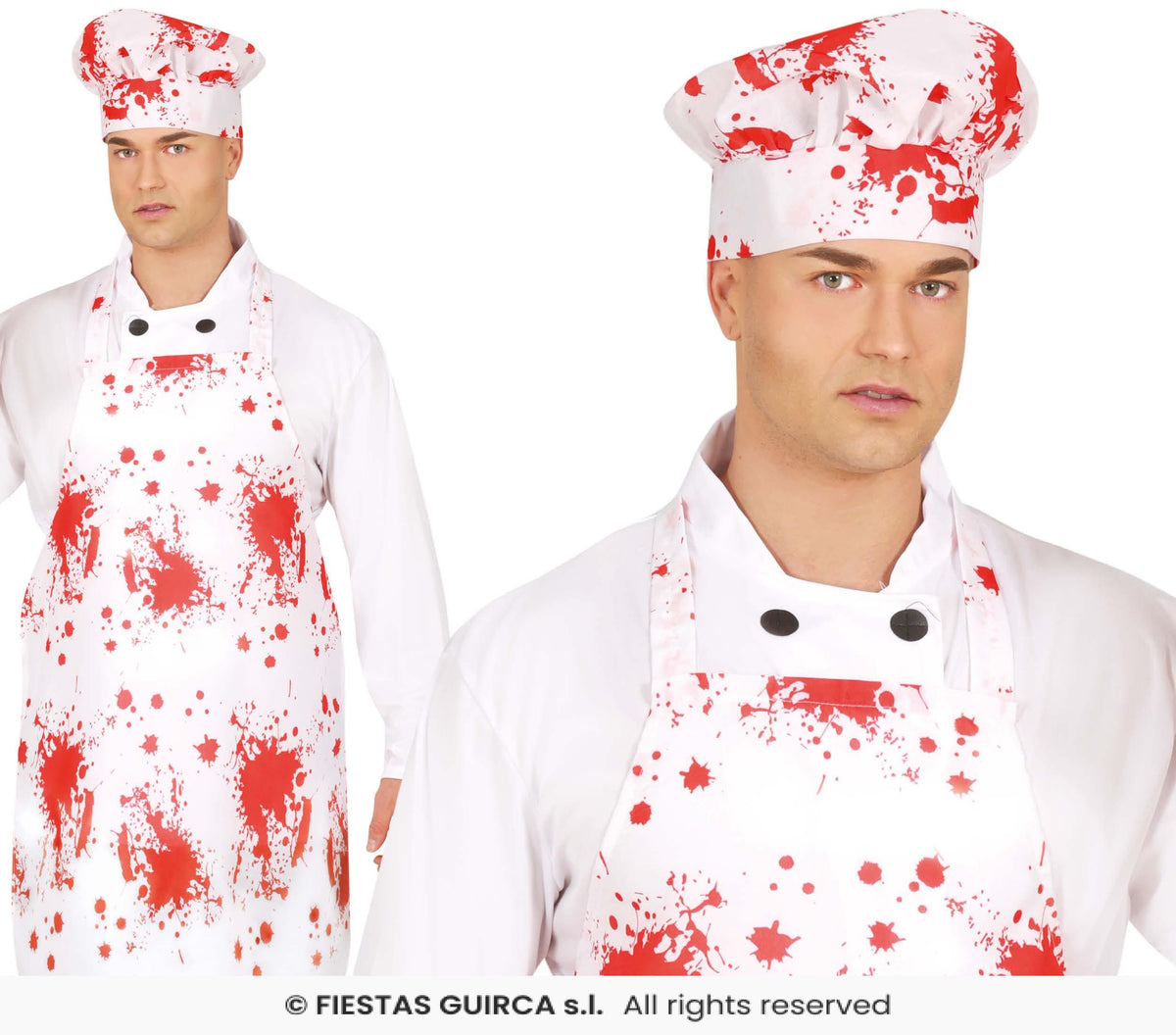 Bloody Chef's Hat and Apron 55x70 cm