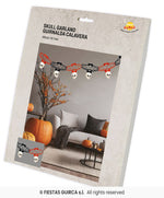 Skulls Black & Orange Garland 15x200cm
