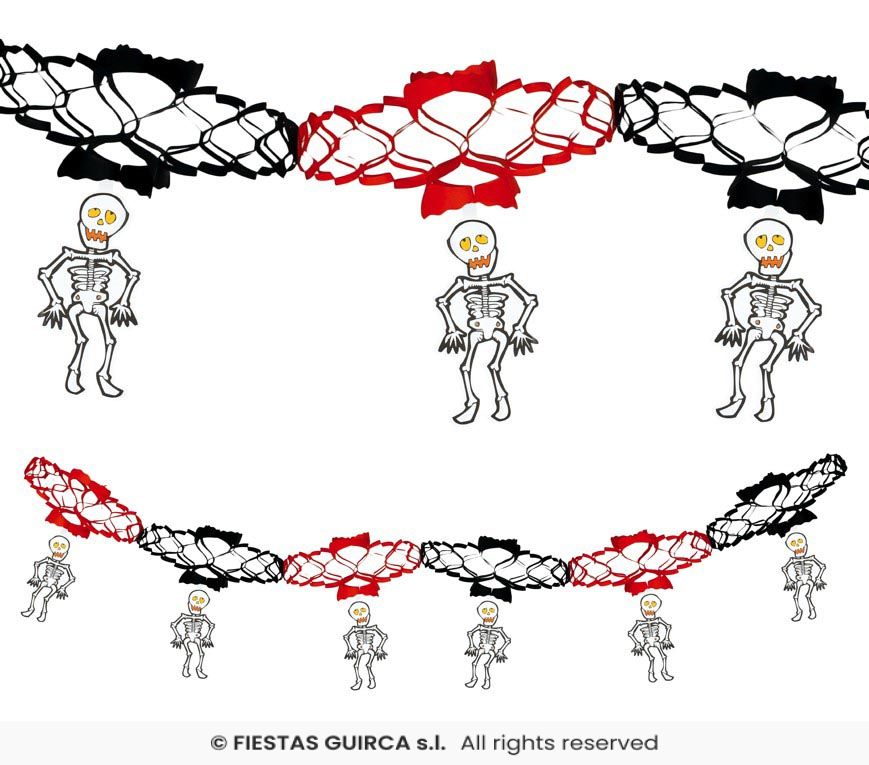 Halloween Skeleton Garland 15x200cm