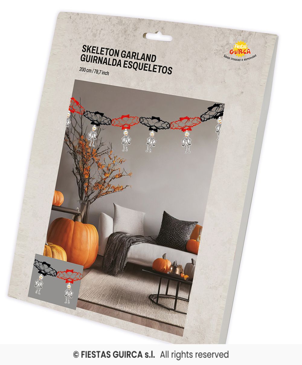Halloween Skeleton Garland 15x200cm