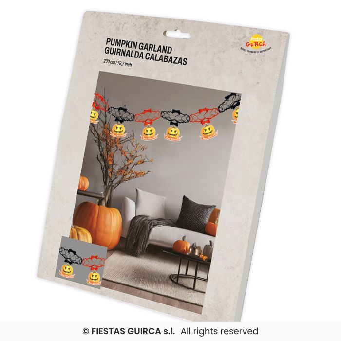 Happy Halloween Pumpkin Garland 15x200cm