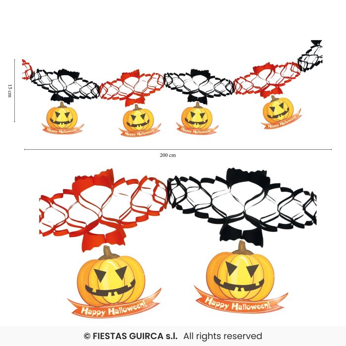 Happy Halloween Pumpkin Garland 15x200cm