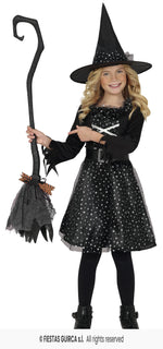 3 Piece Detachable Crooked Witches Broom with Spider - 90cm
