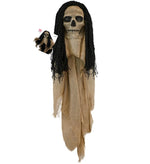 Halloween Adult Mask With Cape Skull With Hair