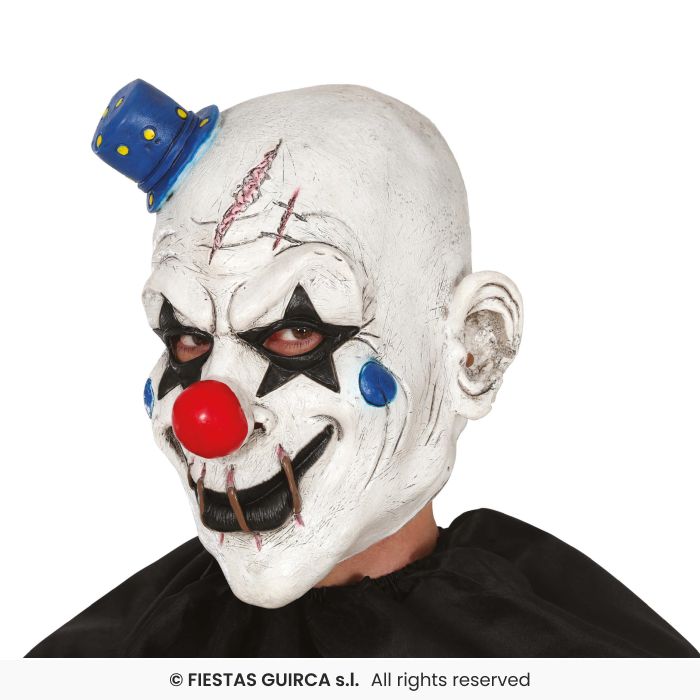 Clown Mask with Mini Hat - Latex Mask