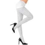 White Shimmer Tights 40 Denier Adult