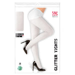 White Shimmer Tights 40 Denier Adult