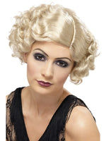 20s Flirty Flapper Wig, Blonde, Short and Wavy