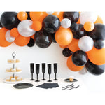 Orange, Black & White Halloween Balloon Arch Kit - 40 piece