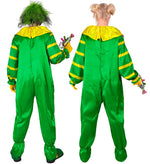 Adult Halloween Green Outer Space Horror Clown Jumpsuit