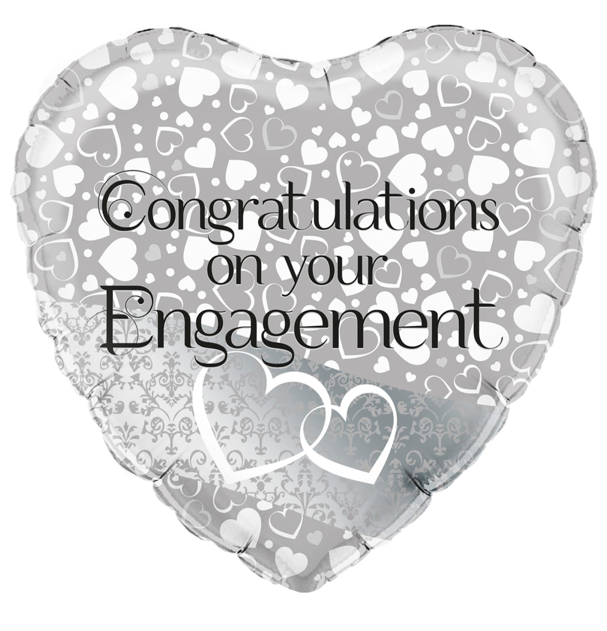Entwined Hearts Engagement Heart 18" Foil Balloon