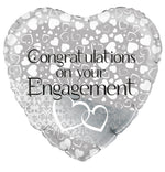 Entwined Hearts Engagement Heart 18" Foil Balloon