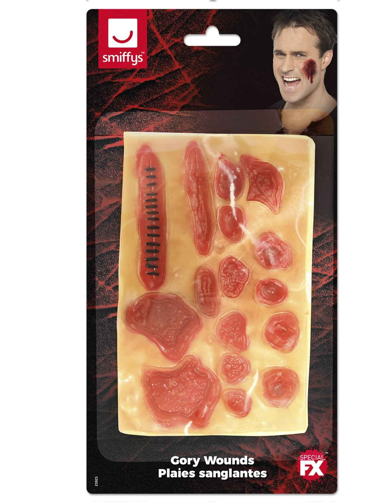 Smiffys Make-Up FX, Gory Wounds - 12pk