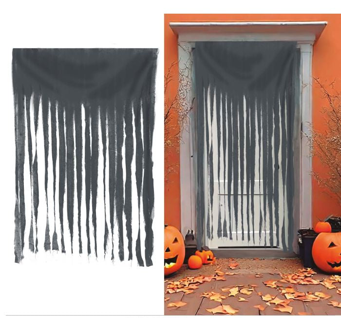 Grey Fabric Walkthrough Door Curtain - 100x200cm