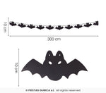 Black Bat Hanging Garland - 3m Long