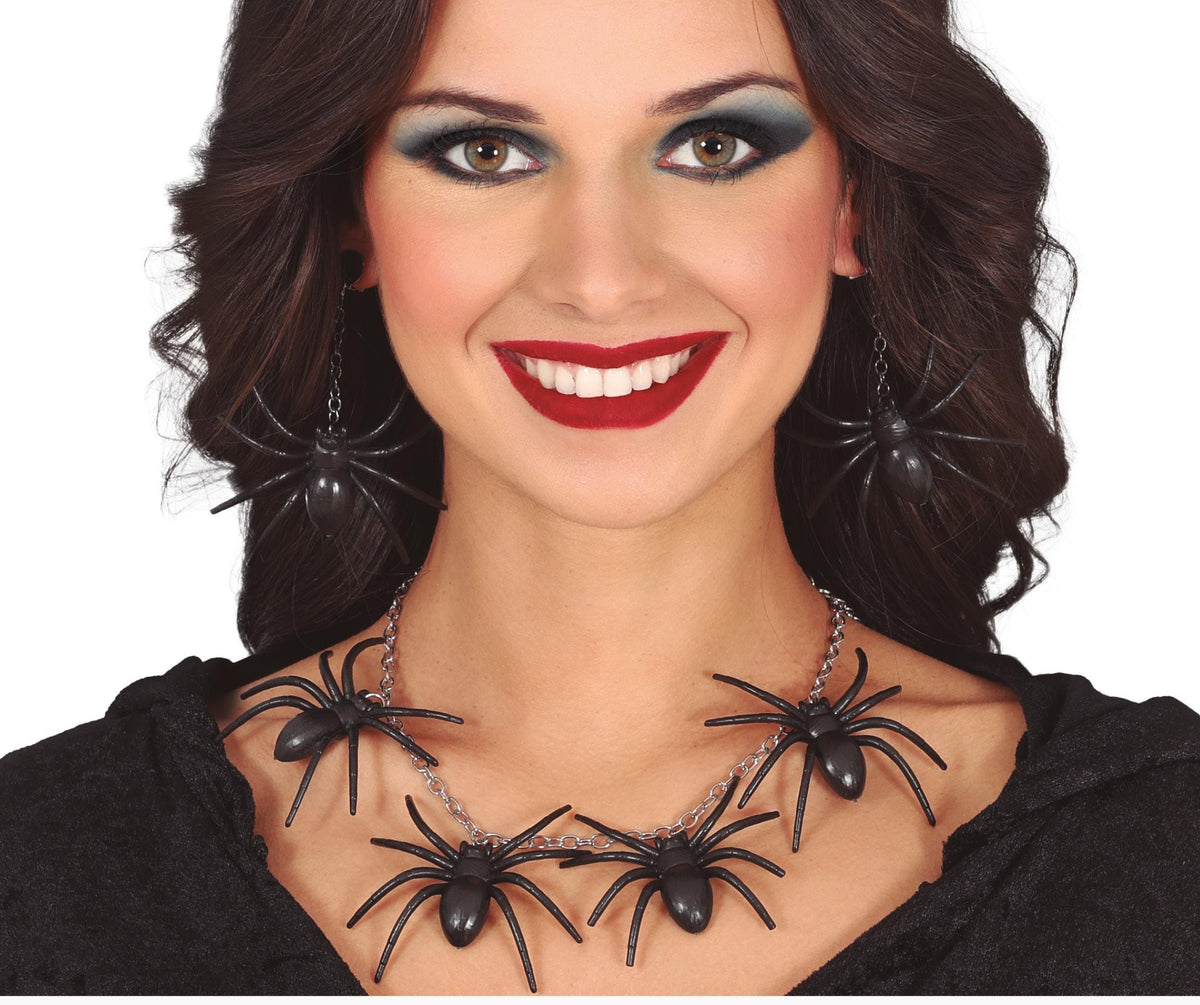 Spider Necklace and Earrings Set