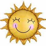 Smiley Yellow Sun Supershape Foil Balloon