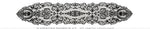 Black Lace Table Runner with Skulls - 180x35 cm