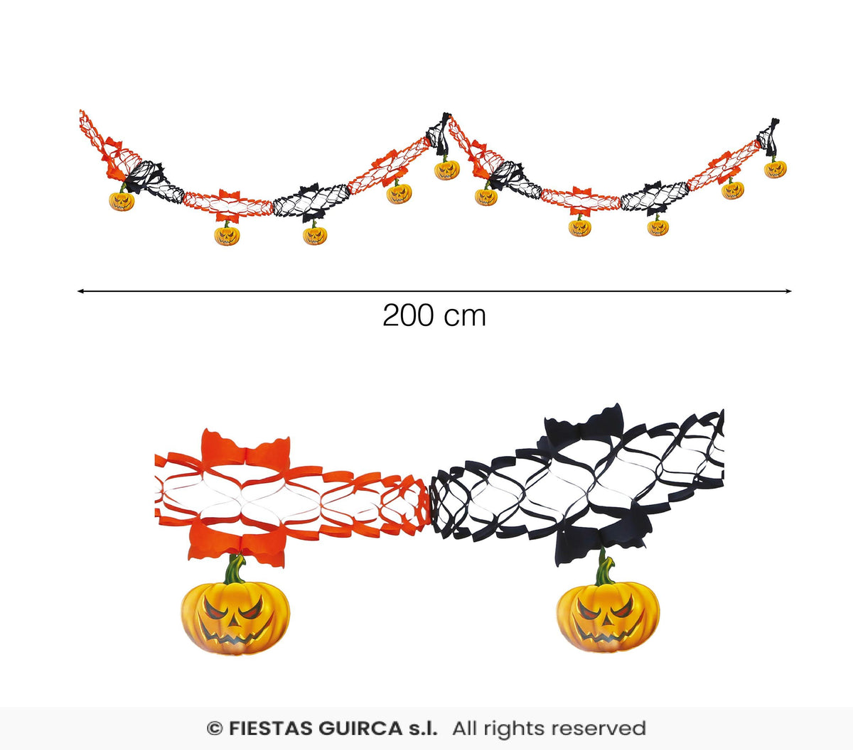 Halloween Pumpkin Garland 14.5x200cm