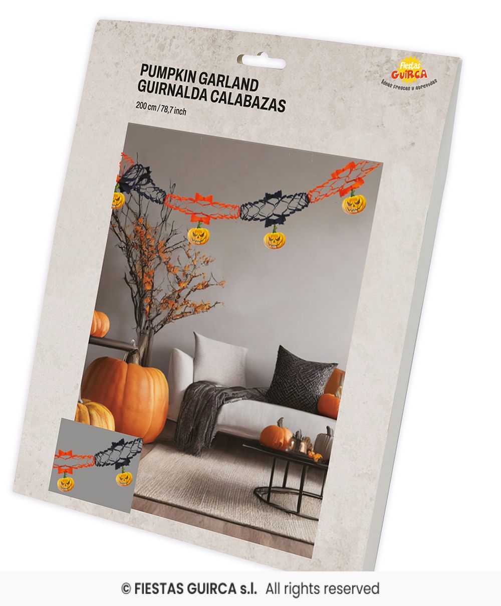 Halloween Pumpkin Garland 14.5x200cm