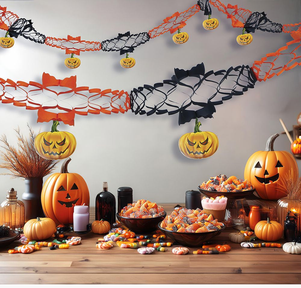 Halloween Pumpkin Garland 14.5x200cm
