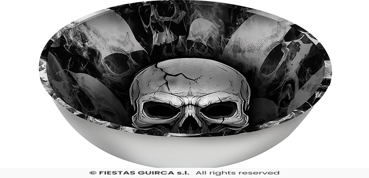 Skull Design Plastic Snacks Bowl - 32cm