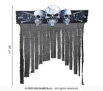 Black Skull Creepy Curtain 90x90cm