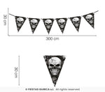 Skull Pennant Banner - 3m