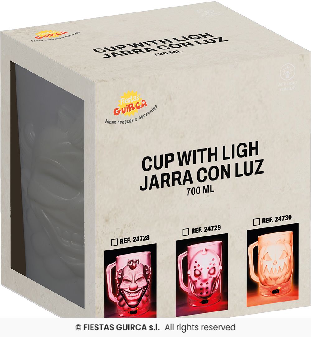 Clown Jug with Light - 500 ml, 10x14 cm