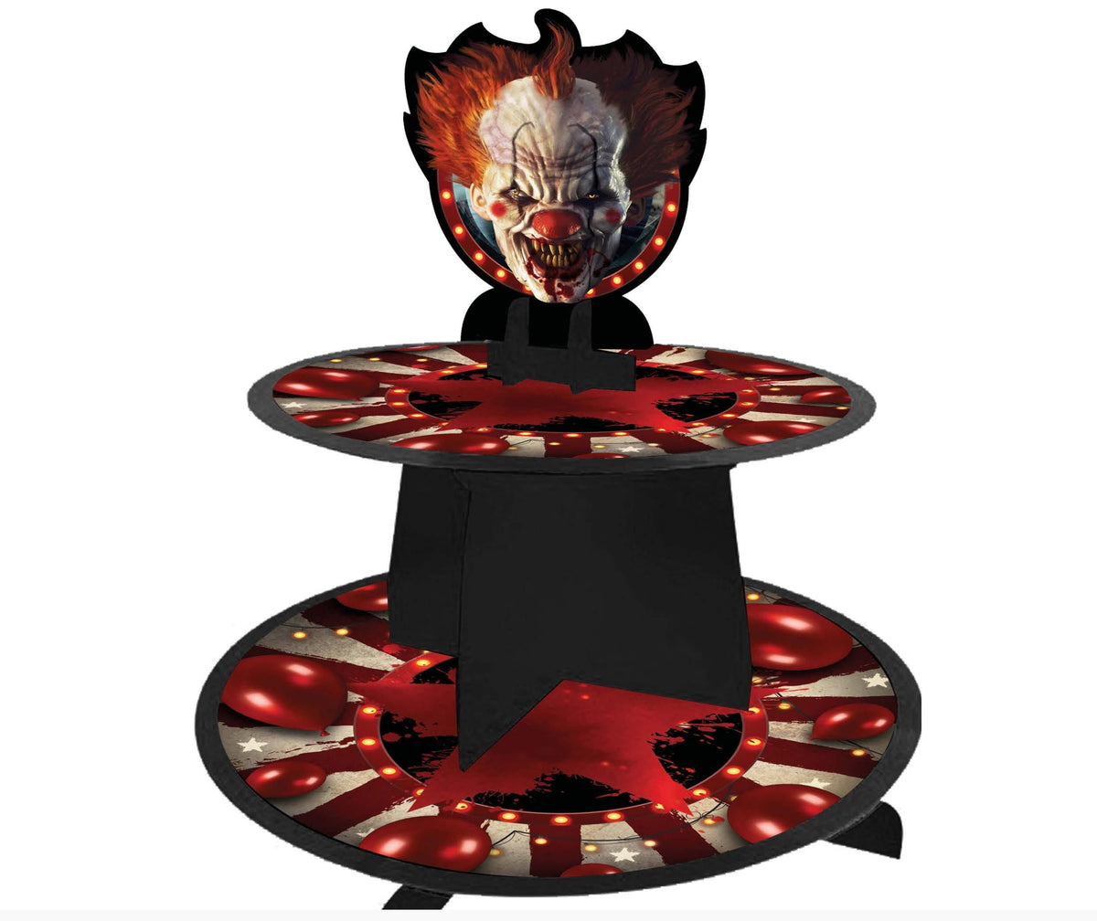 3 Tier Halloween Clown Carnival Treat Stand