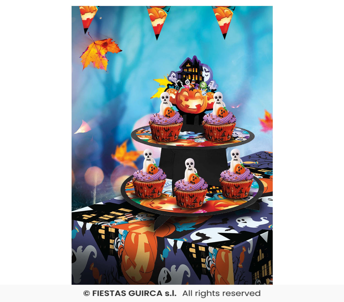 3 Tier Halloween Pumpkins Treat Stand