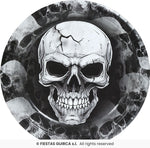Black Skull Paper Plates - 6pk