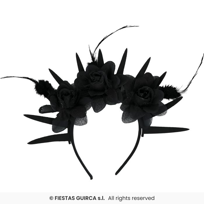 Black Flower Headband