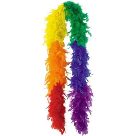 Rainbow Feather Boa 1.8m - Pride