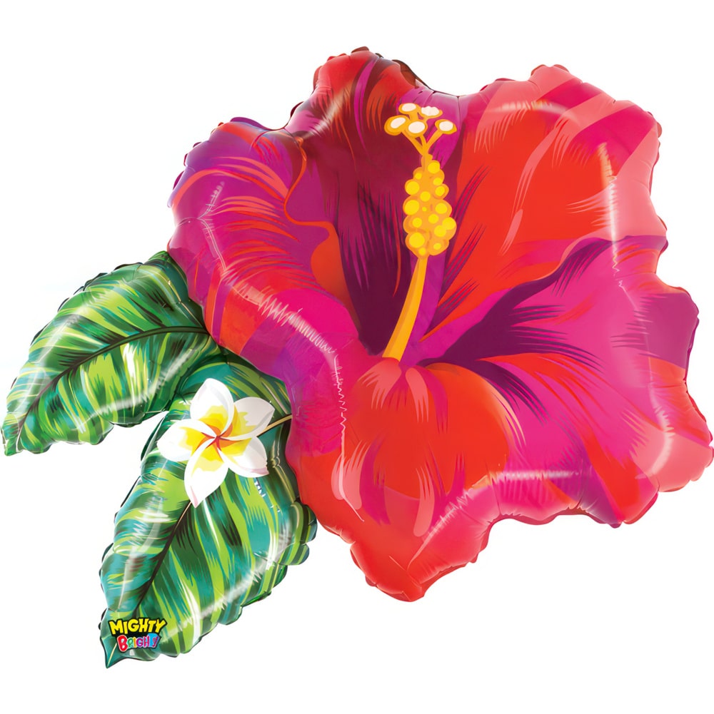 Mighty Bright Hibiscus Flower Shape Foil Balloon