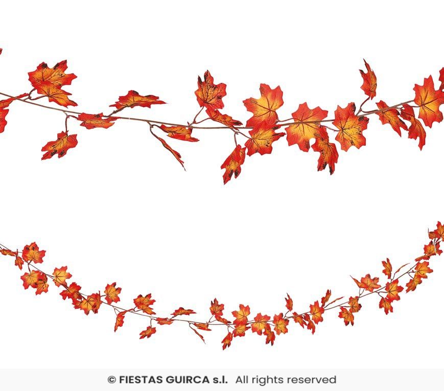 Orange Leaves Garland 190cm