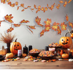 Orange Leaves Garland 190cm