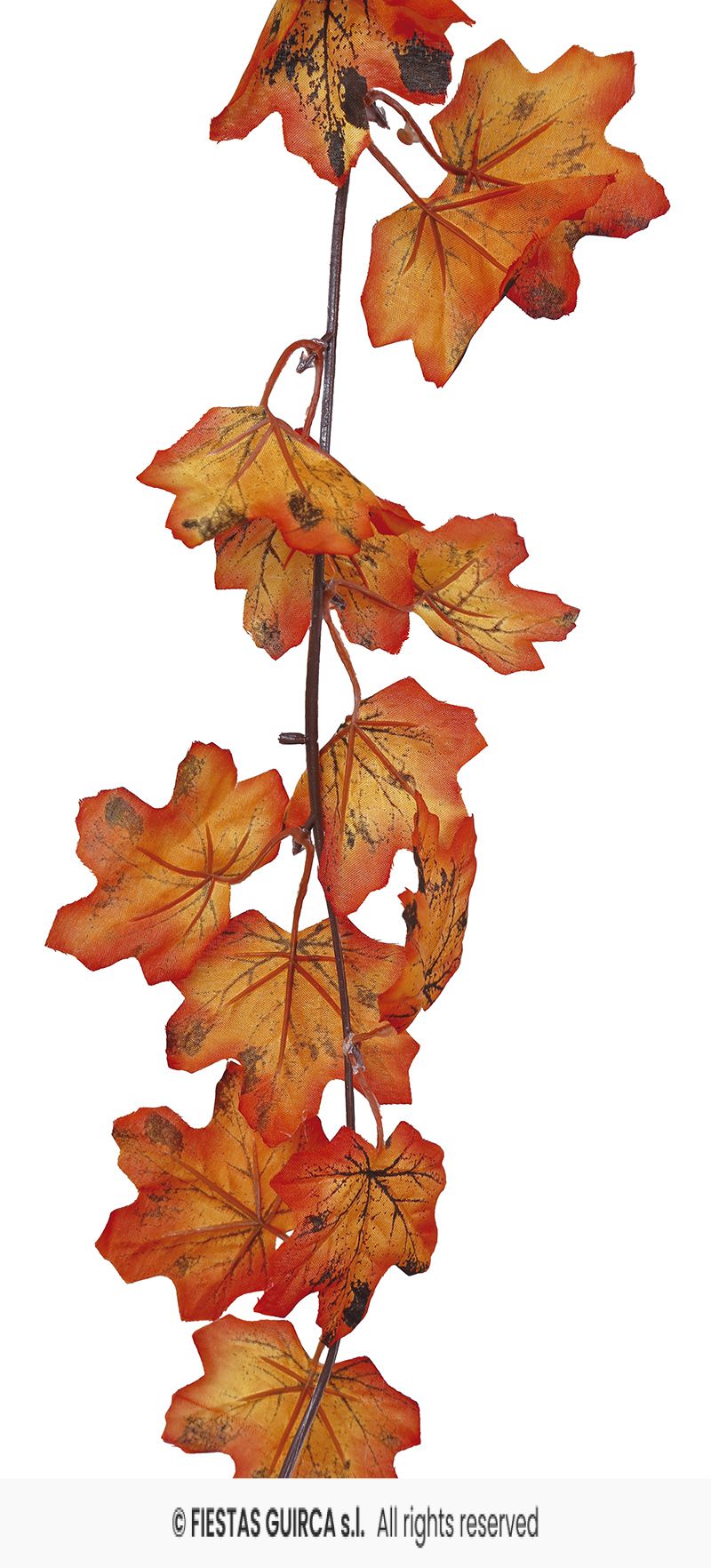 Orange Leaves Garland 190cm