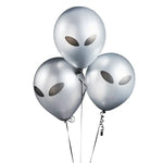 Alien Latex 12" Balloons 5 Pack