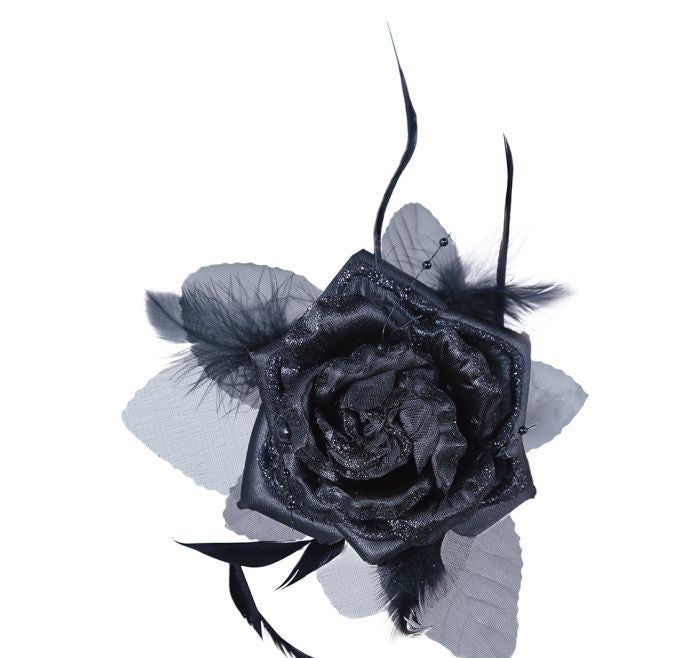 Black Flower Hairclip