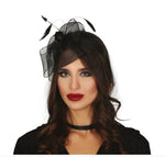 Black Flower Tiara Headband