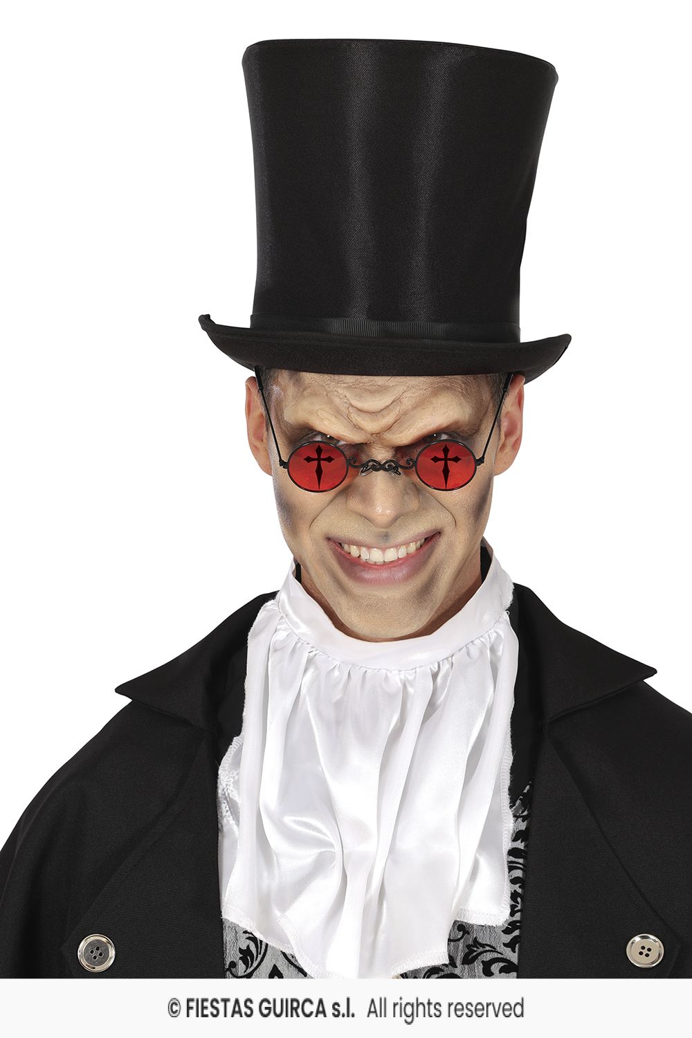 Gothic Black Cross Red Specs