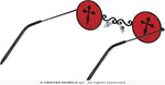 Gothic Black Cross Red Specs