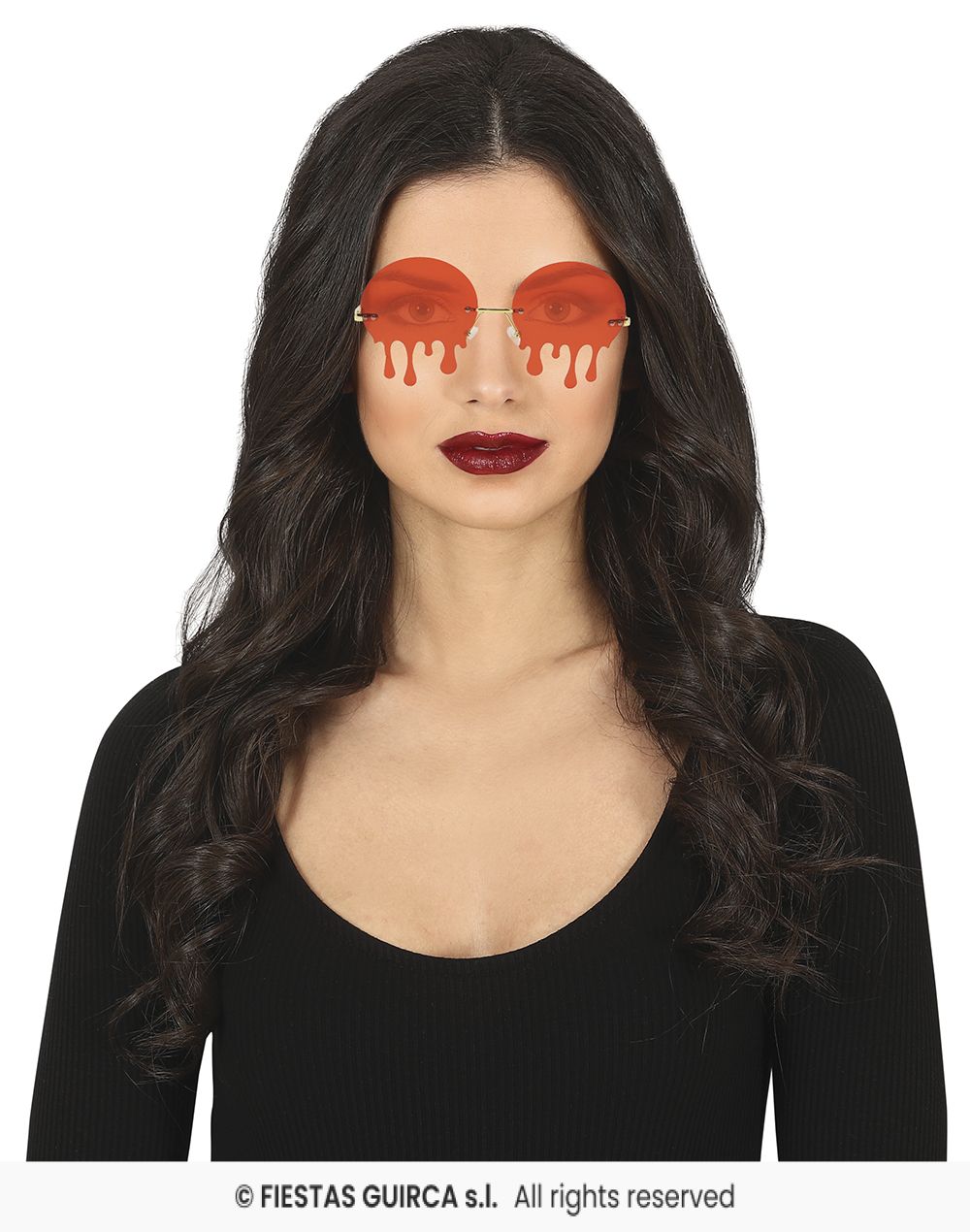 Blood Red Drip Shaped Specs