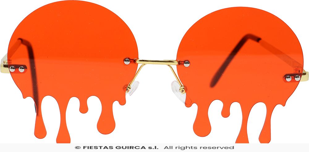 Blood Red Drip Shaped Specs