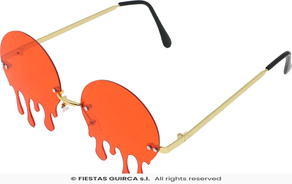 Blood Red Drip Shaped Specs