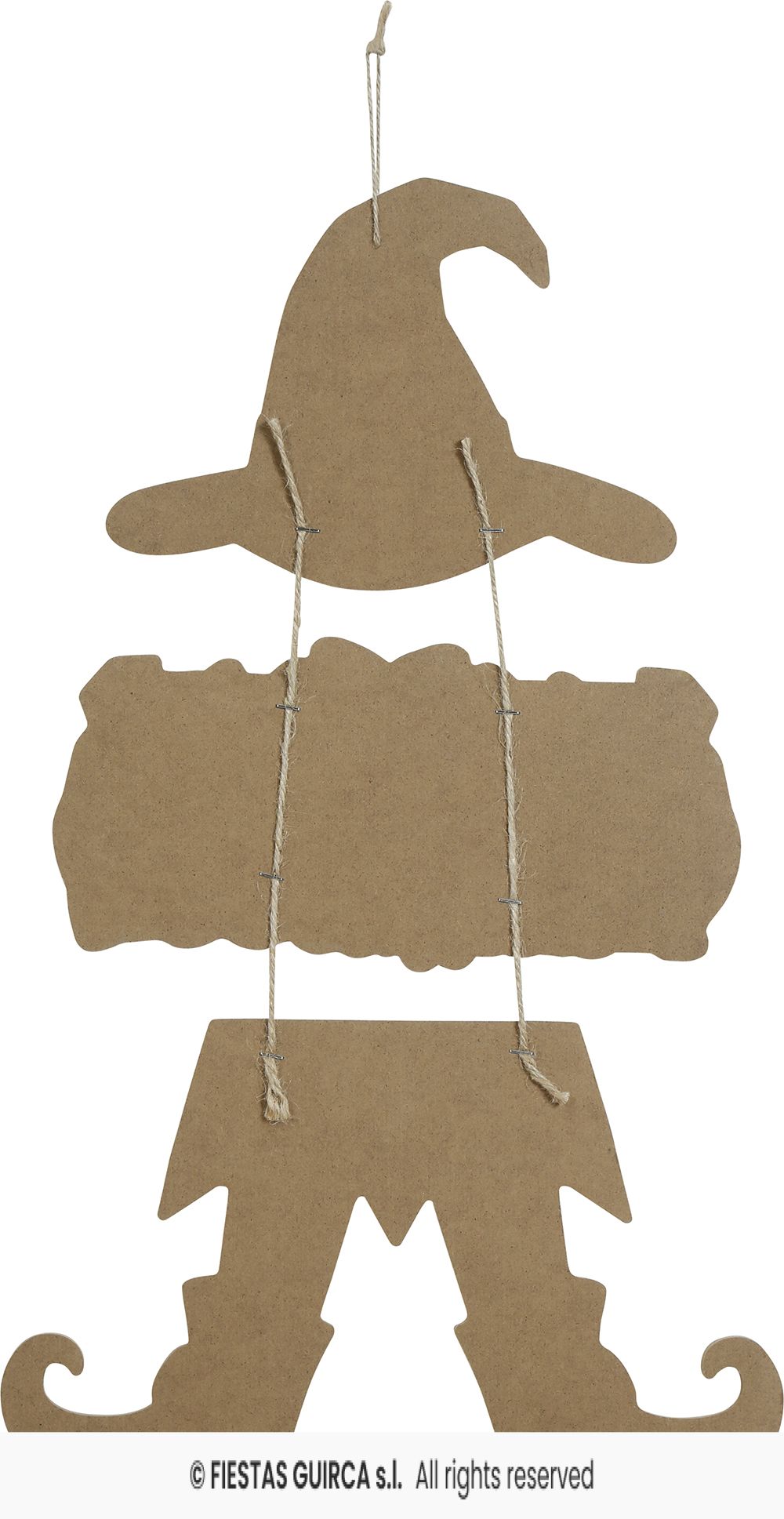 Happy Halloween Witch Sign 55cm - 3 Piece